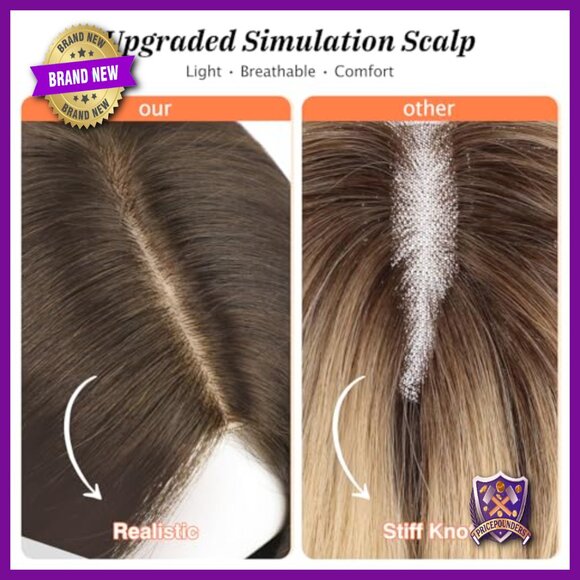 14 Inch Human Hair Topper Silk Base No Bangs For Thinning Hair Volume main image 4